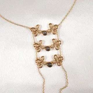 Golden Duchess - Necklace and Breast Chain with Nipple Clips