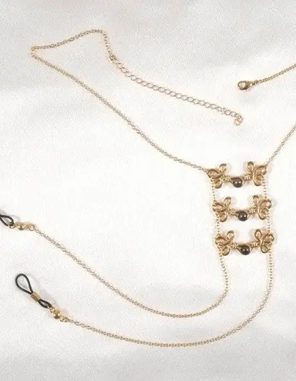 Golden Duchess - Necklace and Breast Chain with Nipple Clips