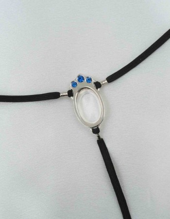 Guardian - Silver Clit Ring With Inlaid Jewels