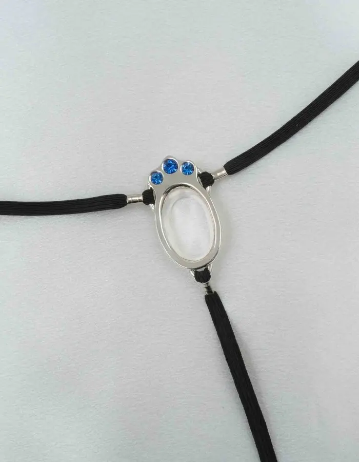 Guardian - Silver Clit Ring With Inlaid Jewels