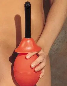 Handball Enema or Douche in Red