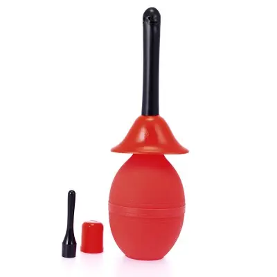 Handball Enema or Douche in Red