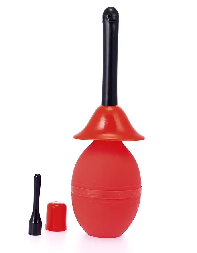 Handball Enema or Douche in Red