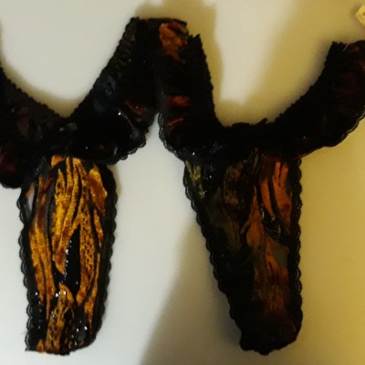 Harem Girl - Frilly Thong Panty With Transparent Burnouts