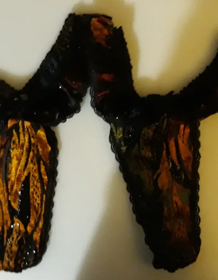 Harem Girl - Frilly Thong Panty With Transparent Burnouts