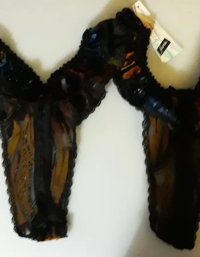 Harem Girl - Frilly Thong Panty With Transparent Burnouts