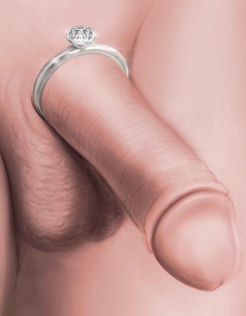 Magnat - Bague Pénis en Argent Sterling Massif
