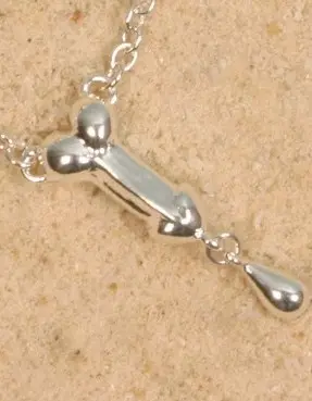 Her Tarzan - Double Penis Jewelry Chain in Silver