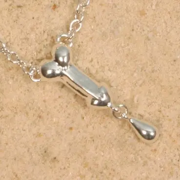 Her Tarzan - Double Penis Jewelry Chain in Silver