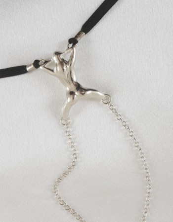 High Roller - Men's Lady Luck Waistband & Penis Chain in Silver