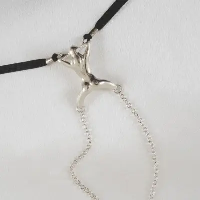 High Roller - Men's Lady Luck Waistband & Penis Chain in Silver