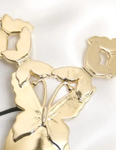 Hipparchia - Gold Butterflies of Summer Pendant Waistband With Insertable Jewel