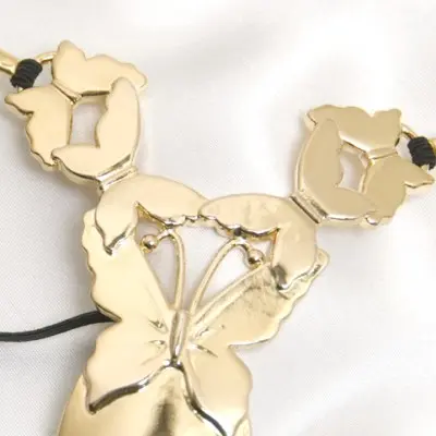 Hipparchia - Gold Butterflies of Summer Pendant Waistband With Insertable Jewel