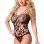 Hung Up - Black Wide Hole Strappy Body Stocking