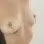 I Know It - Women's Triple Necklace Chain with Bow and Non-Piercing Nipple Pendant Nipple Rings in Silver