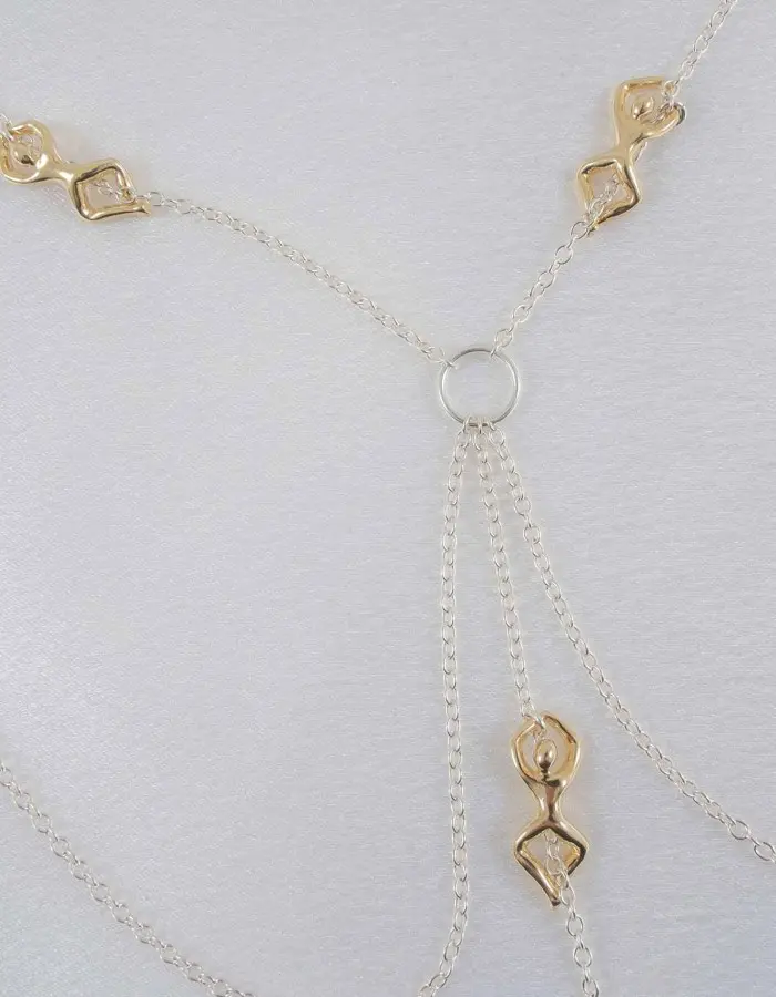 Infinite Fairy - Breast Chain Non-Piercing Nipple Rings in Silver