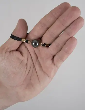 Infinity Ball - 24 Carat Gold Penis Band with Hematite Globe
