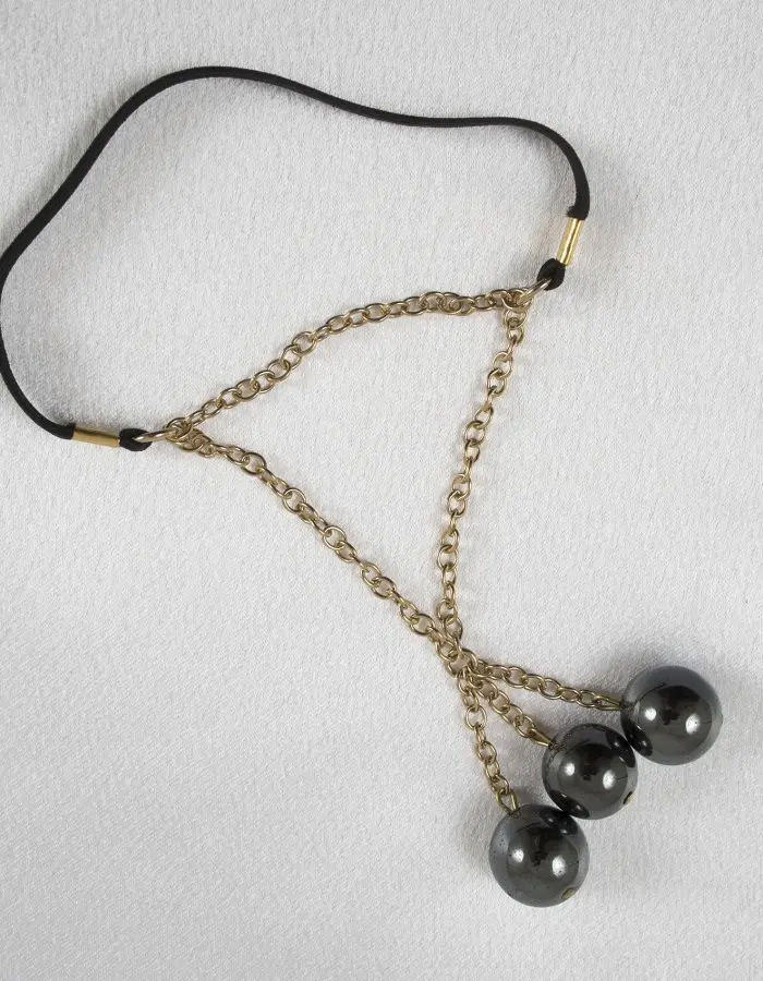 Infinity Trinity - 24 Carat Gold Penis Band with Hematite Globes