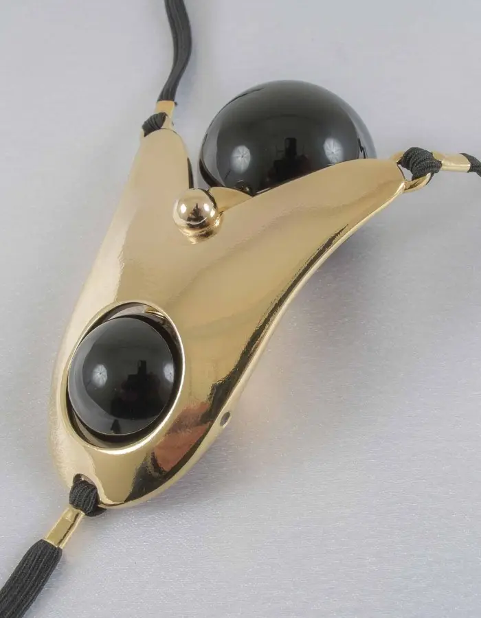 Inside Out - Women’s Intimate Ecstasy Penetrating G-String Orb in Gold