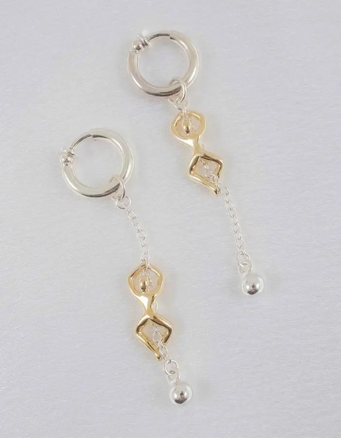 Intense Craving - Non-Piercing Labia Rings With Sterling Silver Pendant