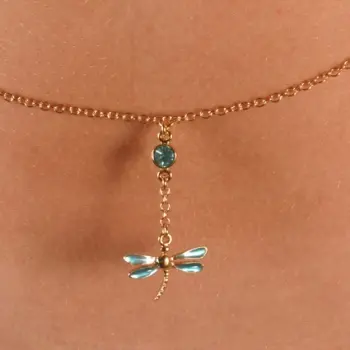 Ixtab - Waist Chain Dragonfly With Gem Stones