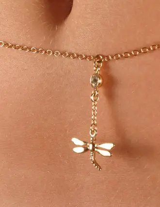 Ixtab - Waist Chain Dragonfly With Gem Stones