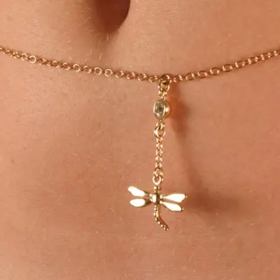 Ixtab - Waist Chain Dragonfly With Gem Stones