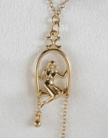Jeezy - Gold Waist Chain with Woman Trapeze Pendant