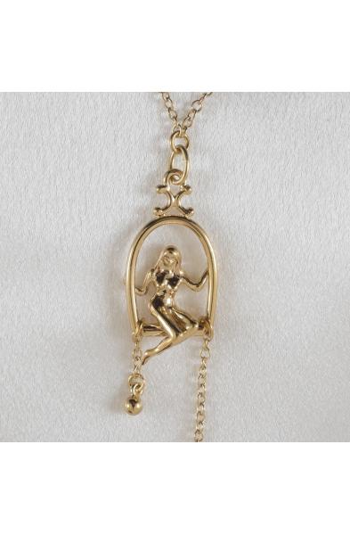 Jeezy - Gold Waist Chain with Woman Trapeze Pendant