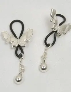 Julia - Silver Butterflies of Summer Nipple Rings