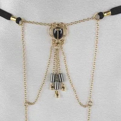 Kheper - Gold Vagina Jewelry with Egyptian Scarab Charm