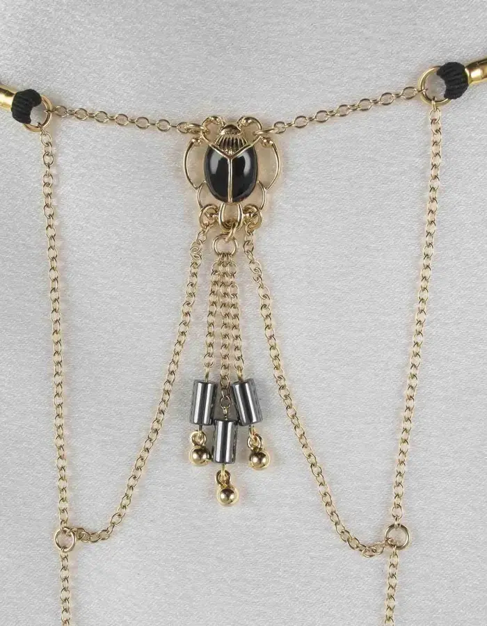 Kheper - Gold Vagina Jewelry with Egyptian Scarab Charm