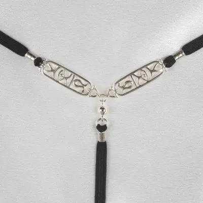 Khufu - Silver Vagina Jewelry with Egyptian Scarab Charm