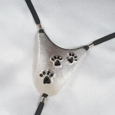 Kneading Bread - Silver Cat Paw G-String Jewelry