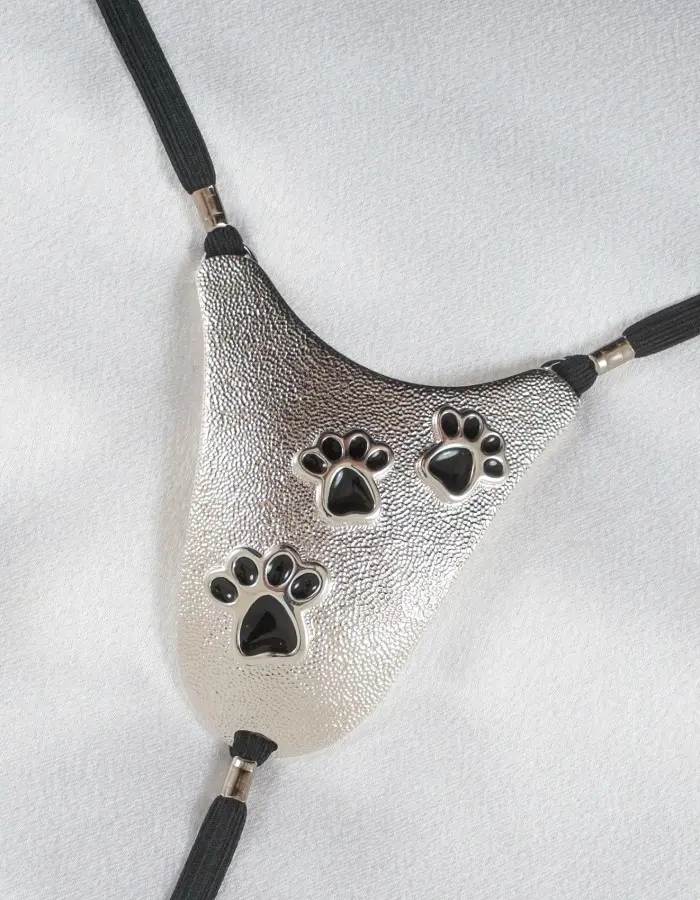 Kneading Bread - Silver Cat Paw G-String Jewelry