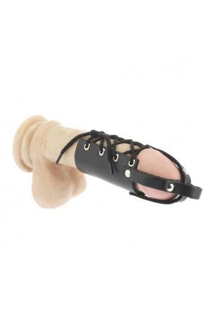 Lace Up Penis Tube With Tip Straps 