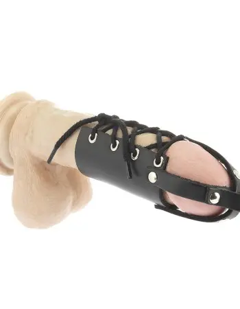 Lace Up Penis Tube With Tip Straps