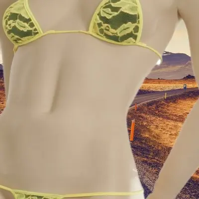 Lacey Poolside - G-String Lingerie Bikini with Opaque Lining