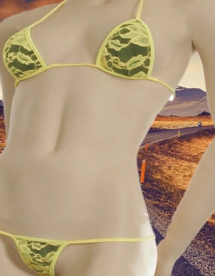 Lacey Poolside - G-String Lingerie Bikini with Opaque Lining