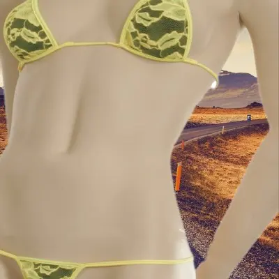 Lacey Poolside - G-String Lingerie Bikini with Opaque Lining