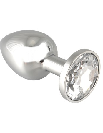 Large Metal Butt Plug With Crystal