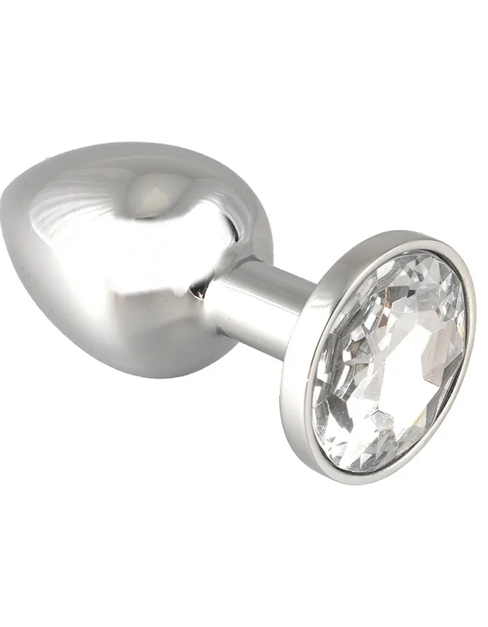 Large Metal Butt Plug With Crystal