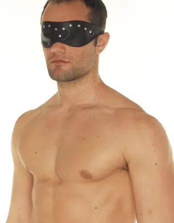 Leather Blindfold with Rivets