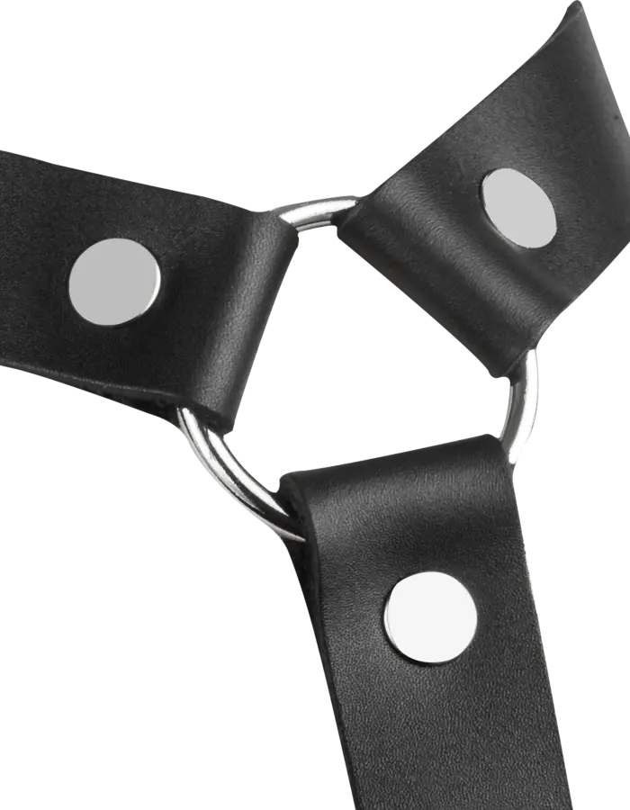 Leather Bondage Chest Harness Front or Back – Adjustable BDSM Body Strap