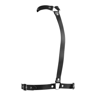 Leather Bondage Chest Harness Front or Back – Adjustable BDSM Body Strap