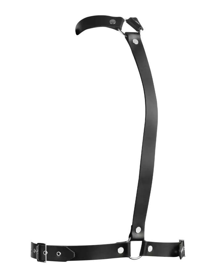 Leather Bondage Chest Harness Front or Back – Adjustable BDSM Body Strap