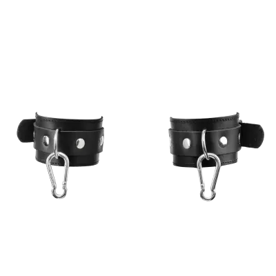 Leather Butt Harness with Detachable Cuffs