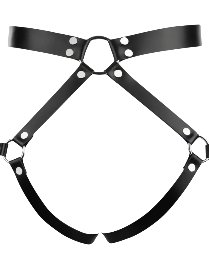 Leather Butt Harness – Adjustable Leather Restraint Harness for BDSM Play