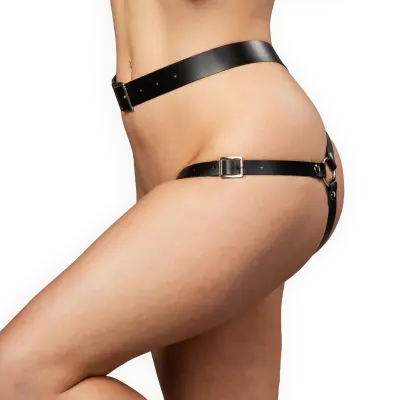 Leather Butt Harness – Adjustable Leather Restraint Harness for BDSM Play