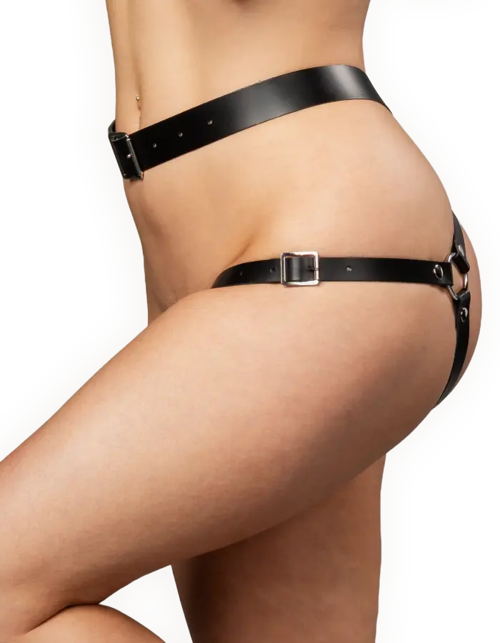 Leather Butt Harness – Adjustable Leather Restraint Harness for BDSM Play